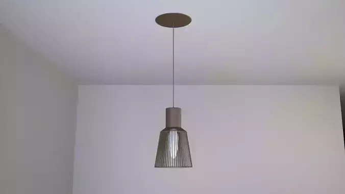 Wooden ceiling lamp model