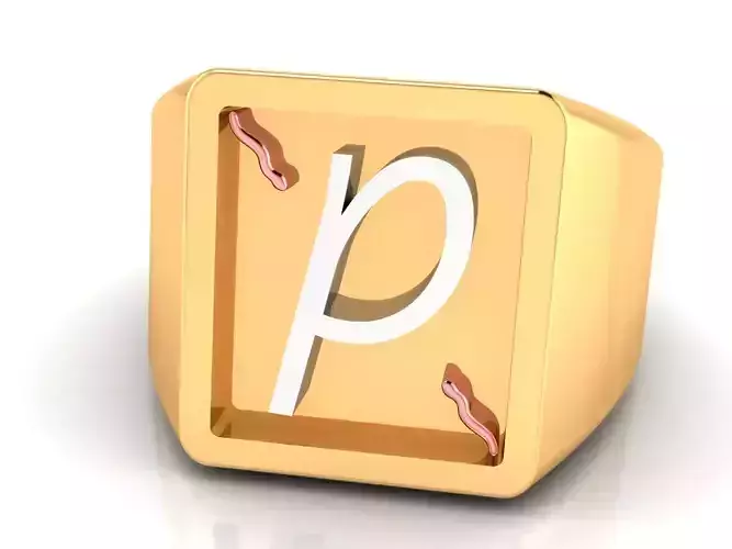P - Jewelry Ring ready for 3d print 3D print model