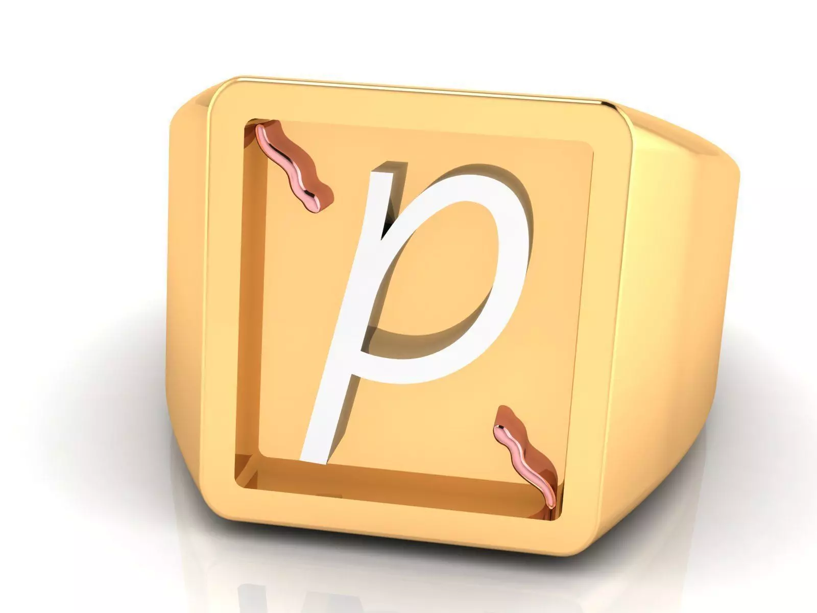 P - Jewelry Ring ready for 3d print 3D print model
