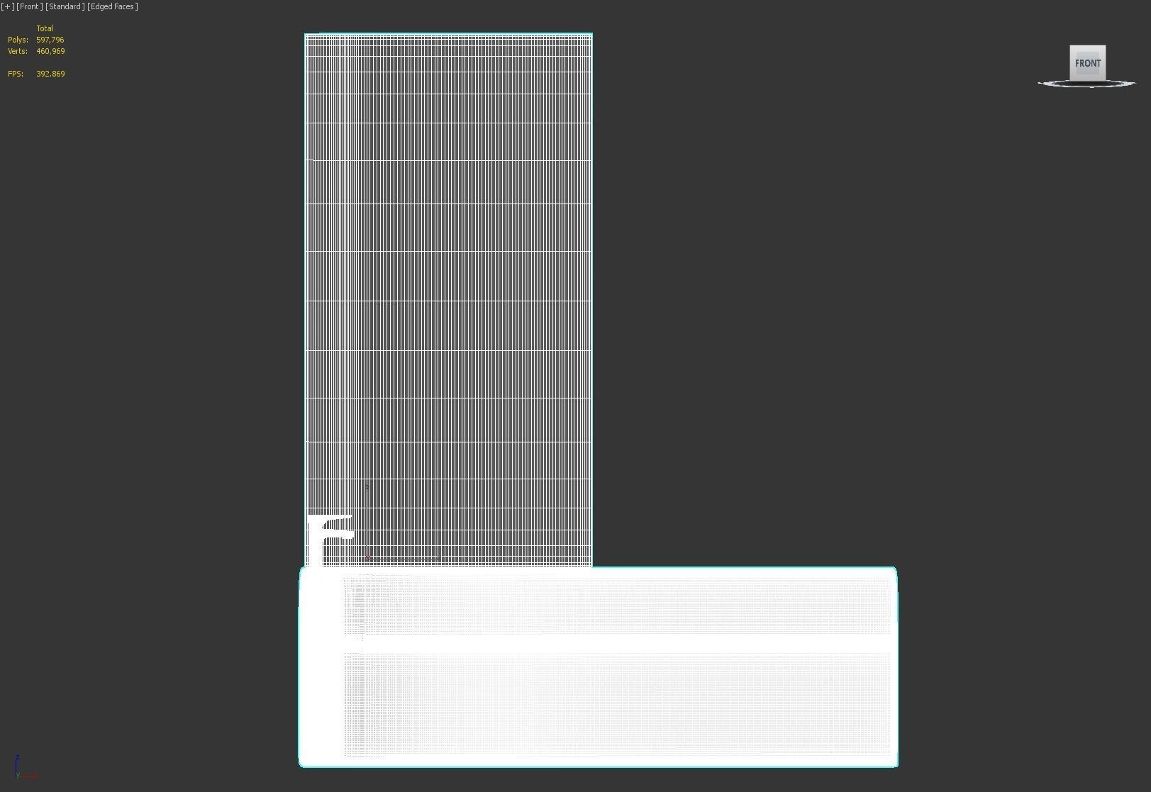 Bathtub with curved shower screen and chrome taps Free 3D model_4