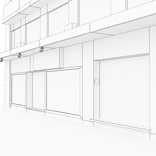 Photorealistic Low Poly Building 3D model_16