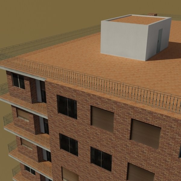 Photorealistic Low Poly Building 3D model_10