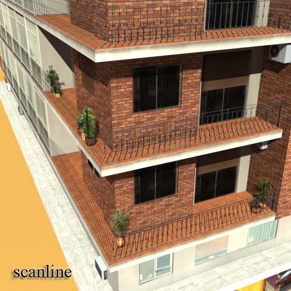 Photorealistic Low Poly Building 3D model_14