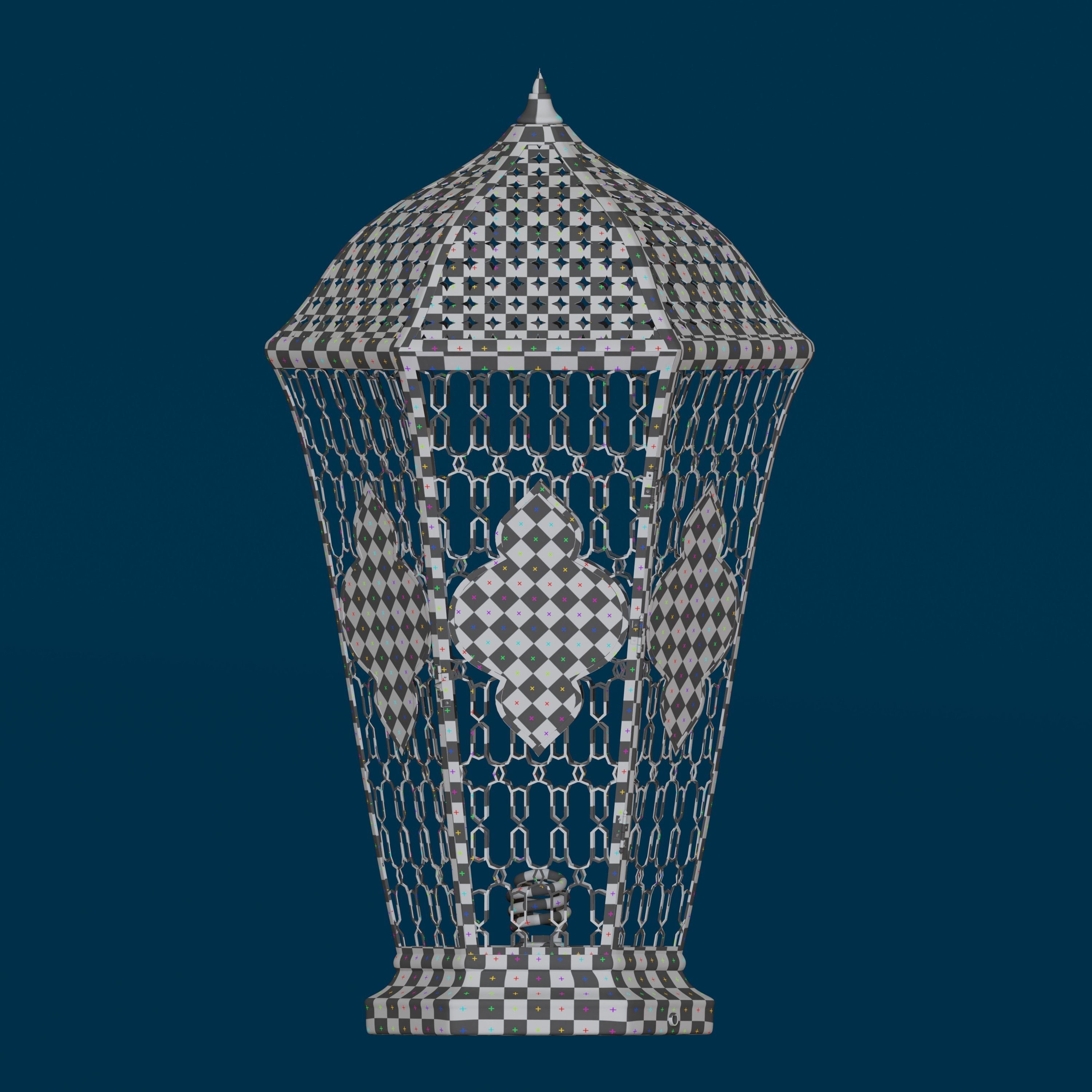 Arabic patterned lantern 3D model_8