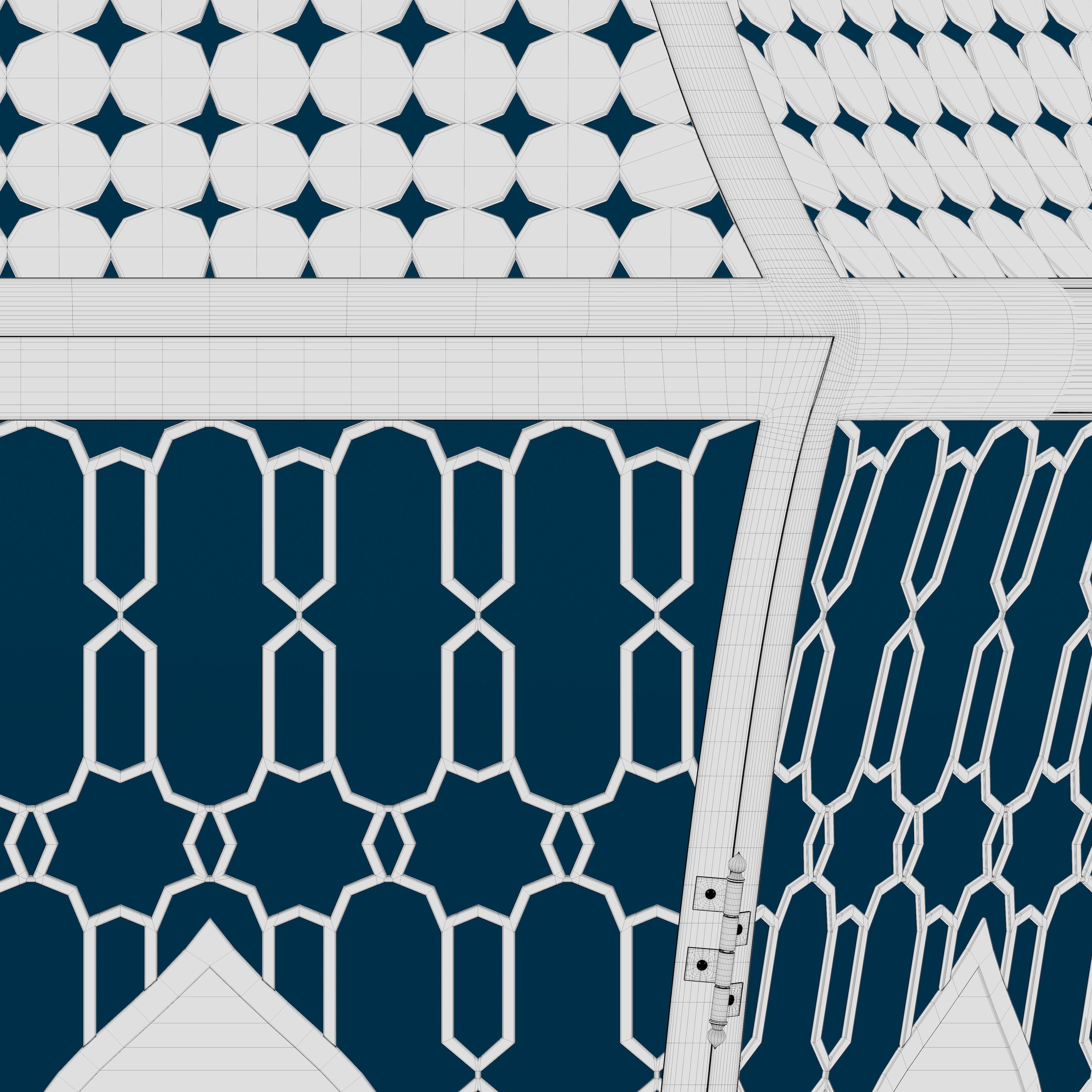 Arabic patterned lantern 3D model_6