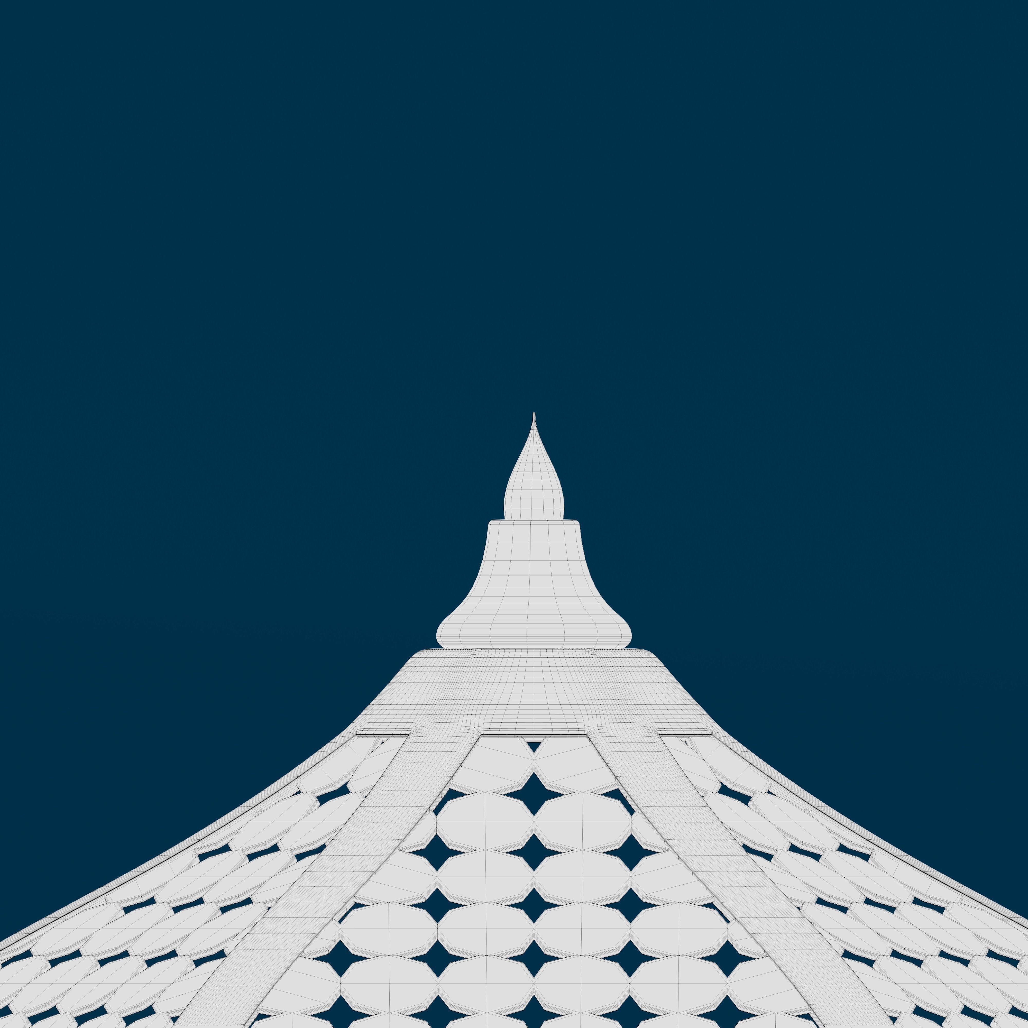 Arabic patterned lantern 3D model_5