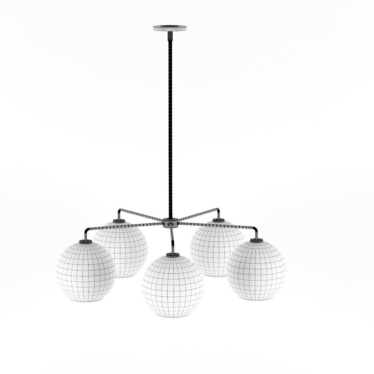 Sculptural Glass Globe 3D model_2