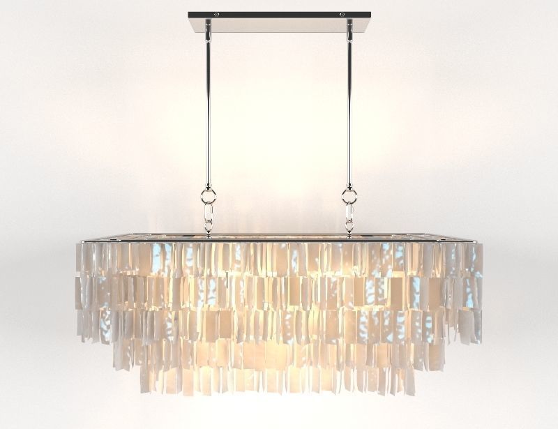 Hanging Capiz Chandelier 3D model_1