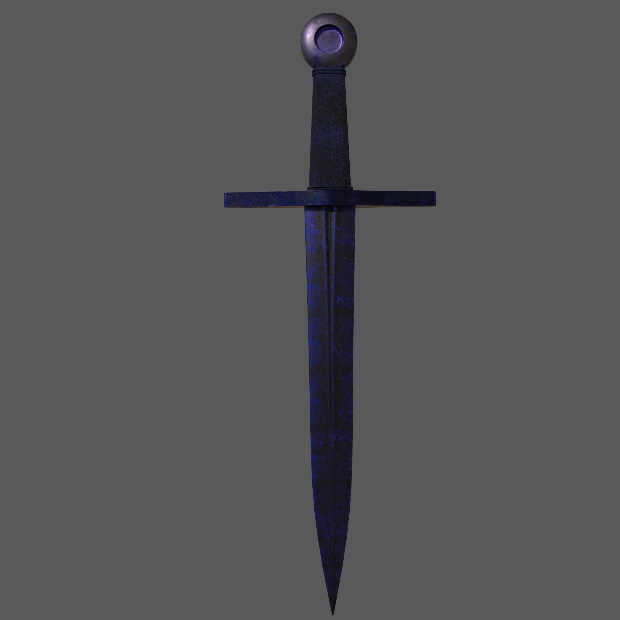 Dagger sword Low-poly 3D model_2