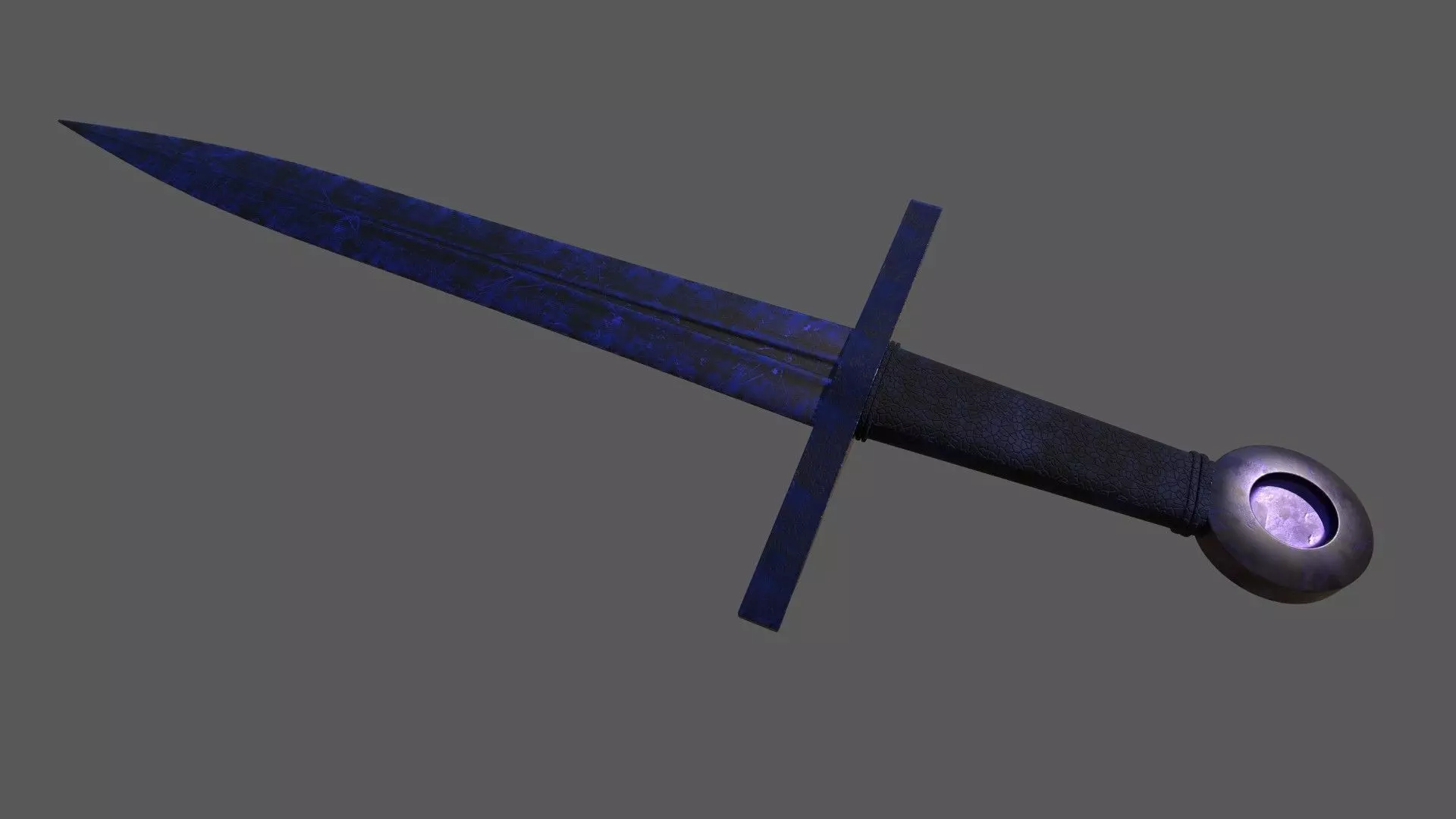 Dagger sword Low-poly 3D model_0