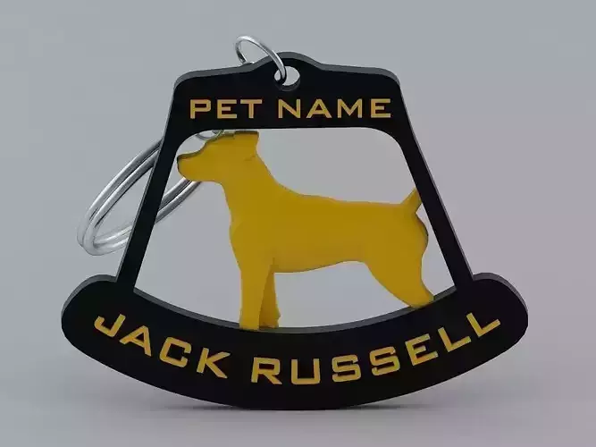 Jack Russell Terrier keychain 3D print model