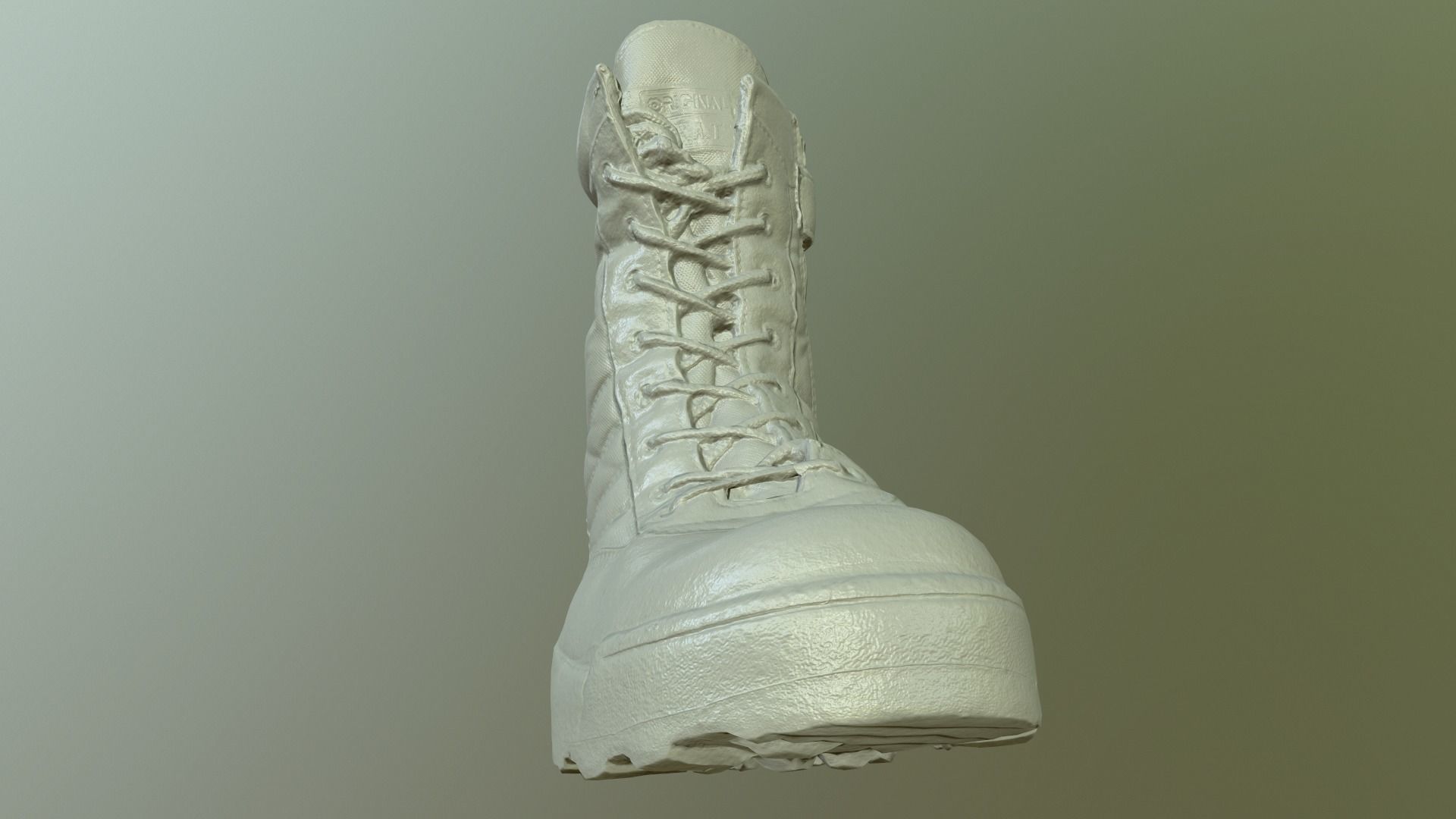 Desert army boot Low-poly 3D model_9