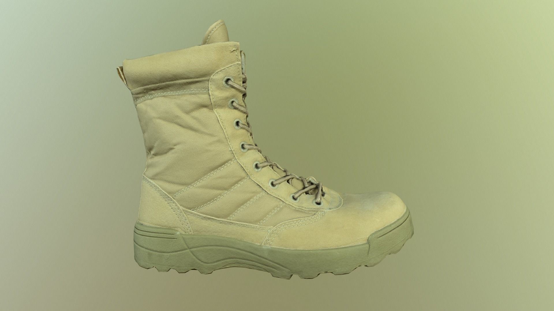 Desert army boot Low-poly 3D model_16