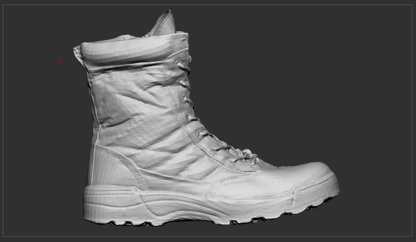 Desert army boot Low-poly 3D model_4