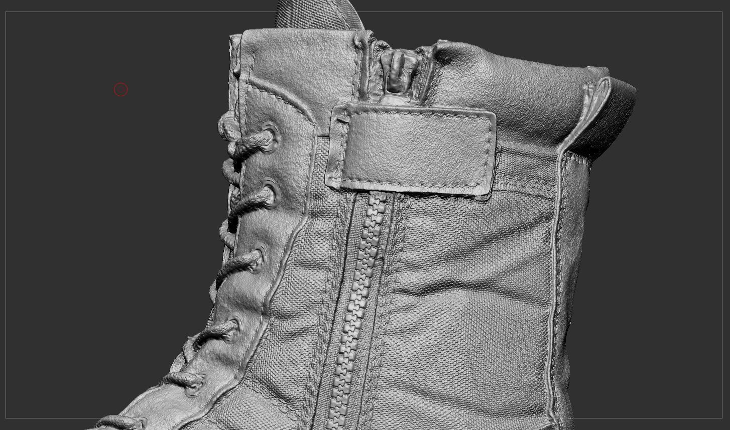 Desert army boot Low-poly 3D model_8