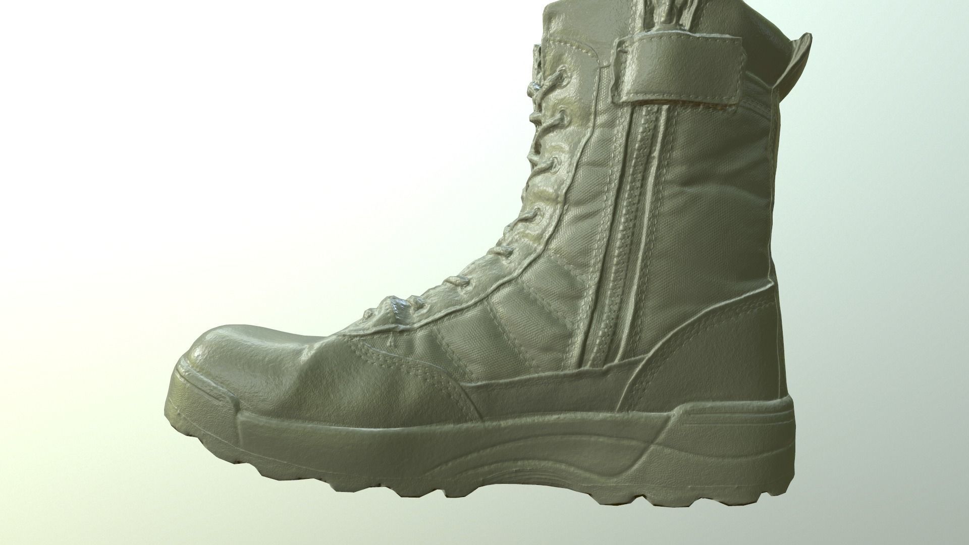 Desert army boot Low-poly 3D model_11