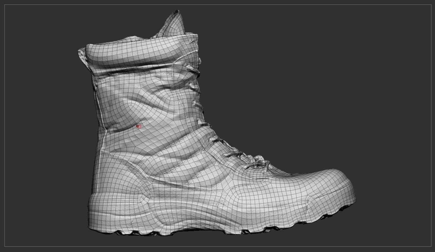 Desert army boot Low-poly 3D model_6