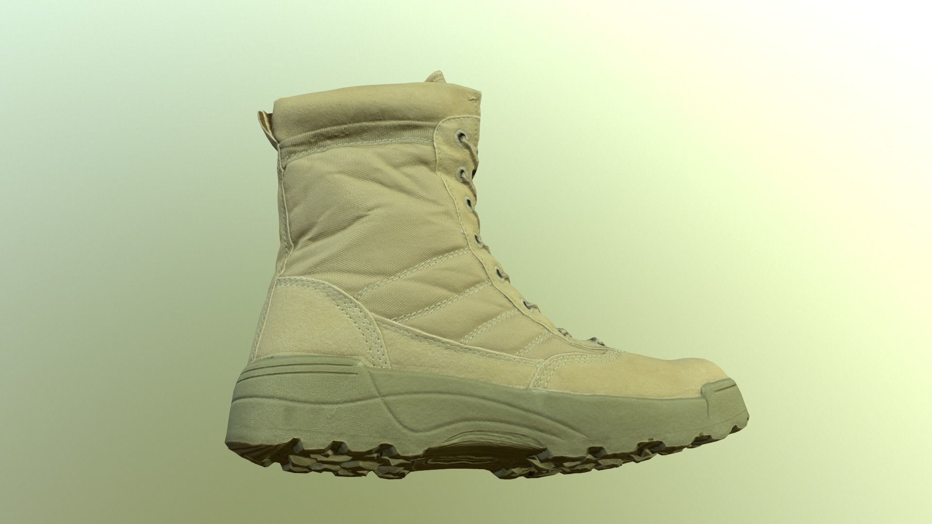 Desert army boot Low-poly 3D model_22