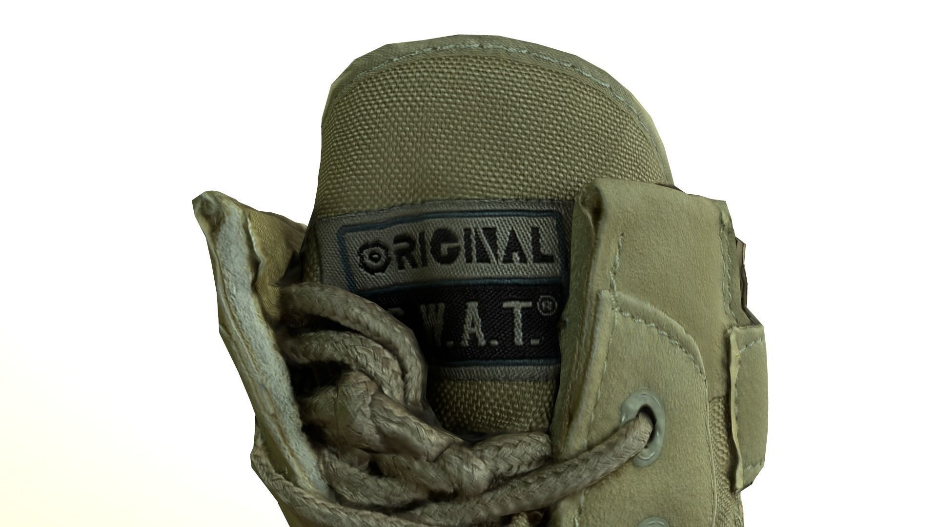 Desert army boot Low-poly 3D model_15