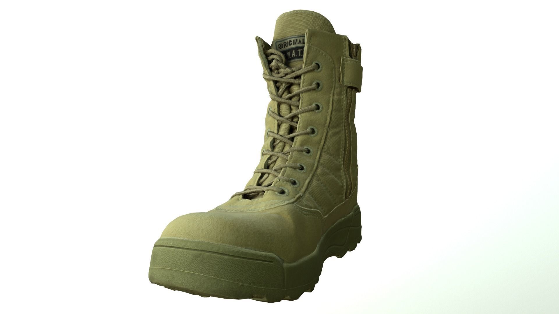 Desert army boot Low-poly 3D model_21