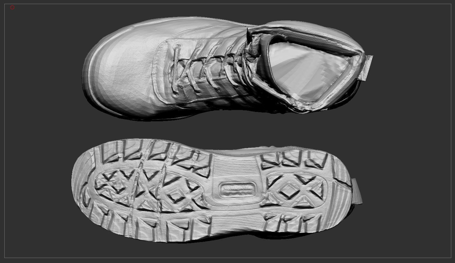 Desert army boot Low-poly 3D model_2