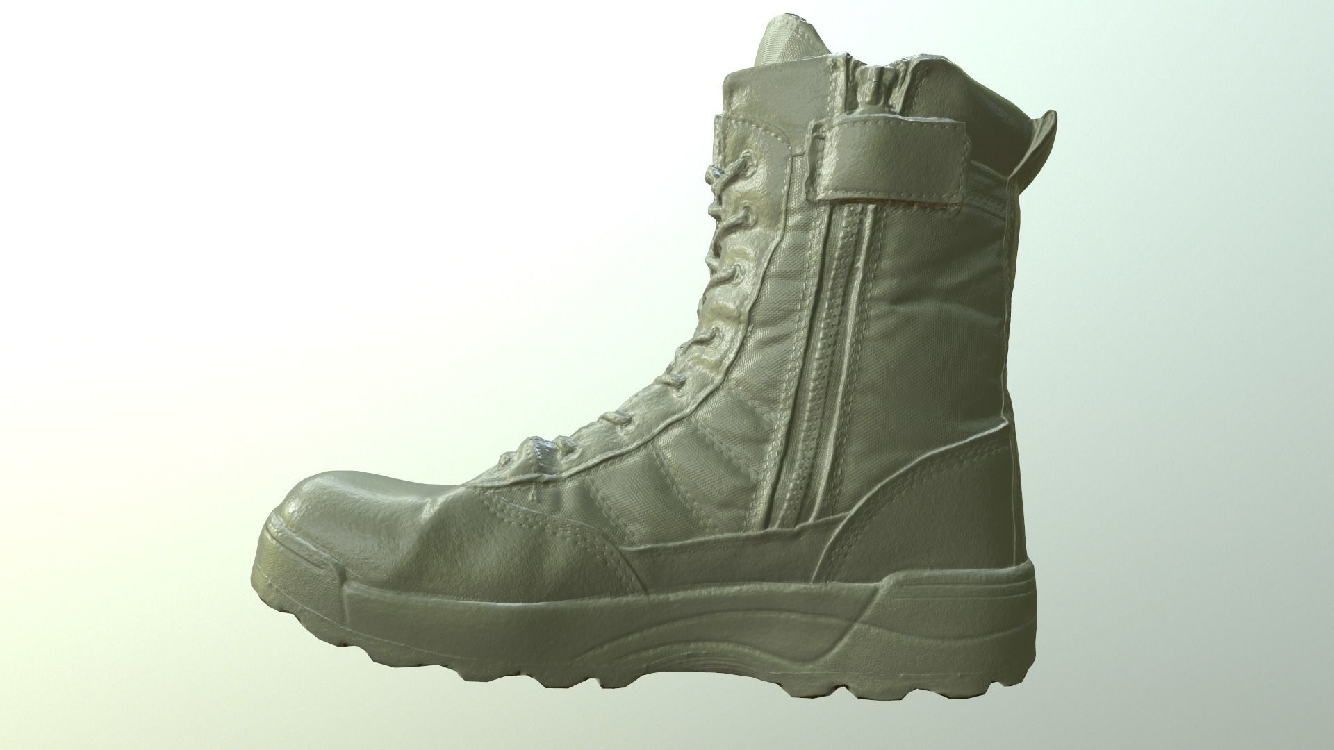 Desert army boot Low-poly 3D model_10