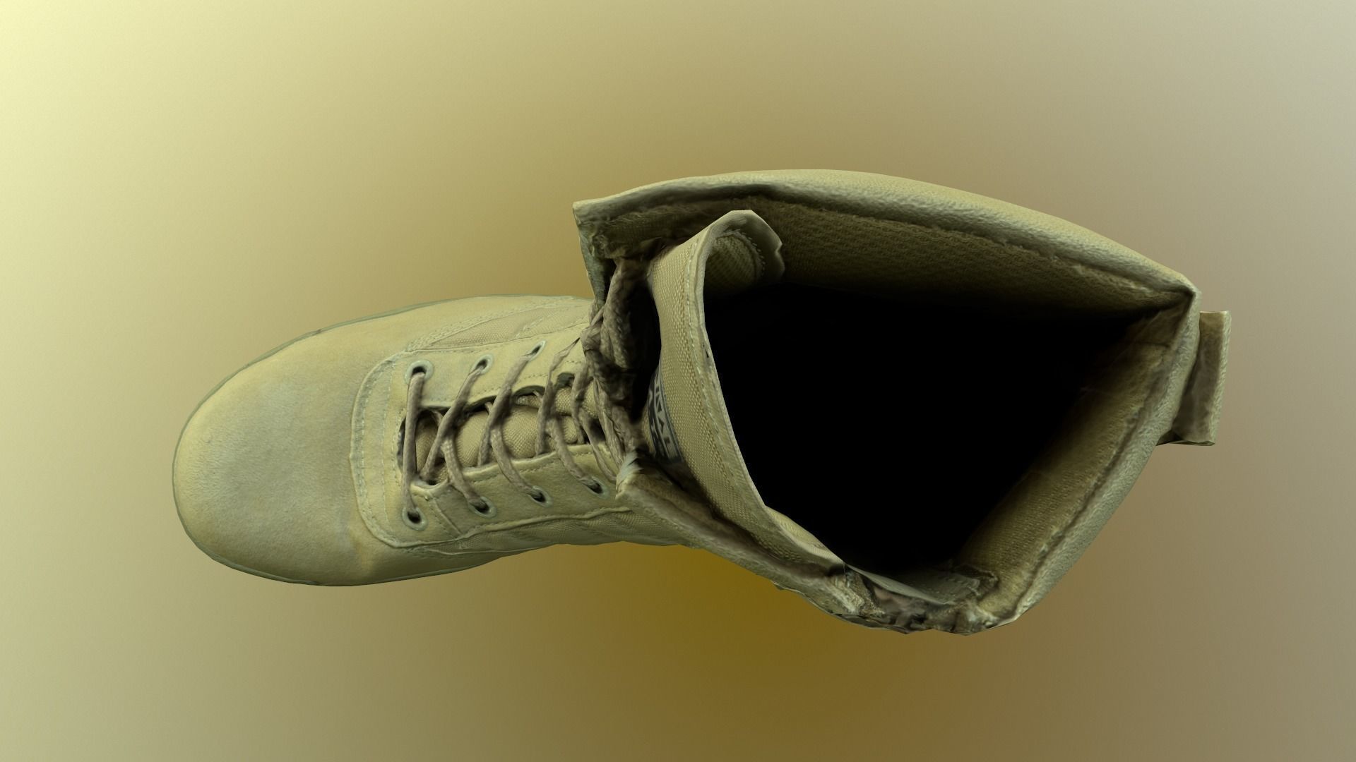 Desert army boot Low-poly 3D model_23