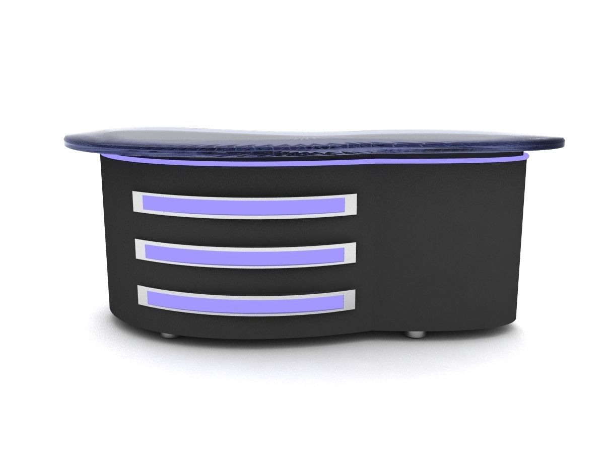 Virtual Tv Studio Desk 3D model_1