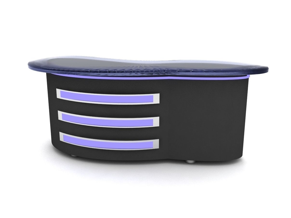Virtual Tv Studio Desk 3D model_4