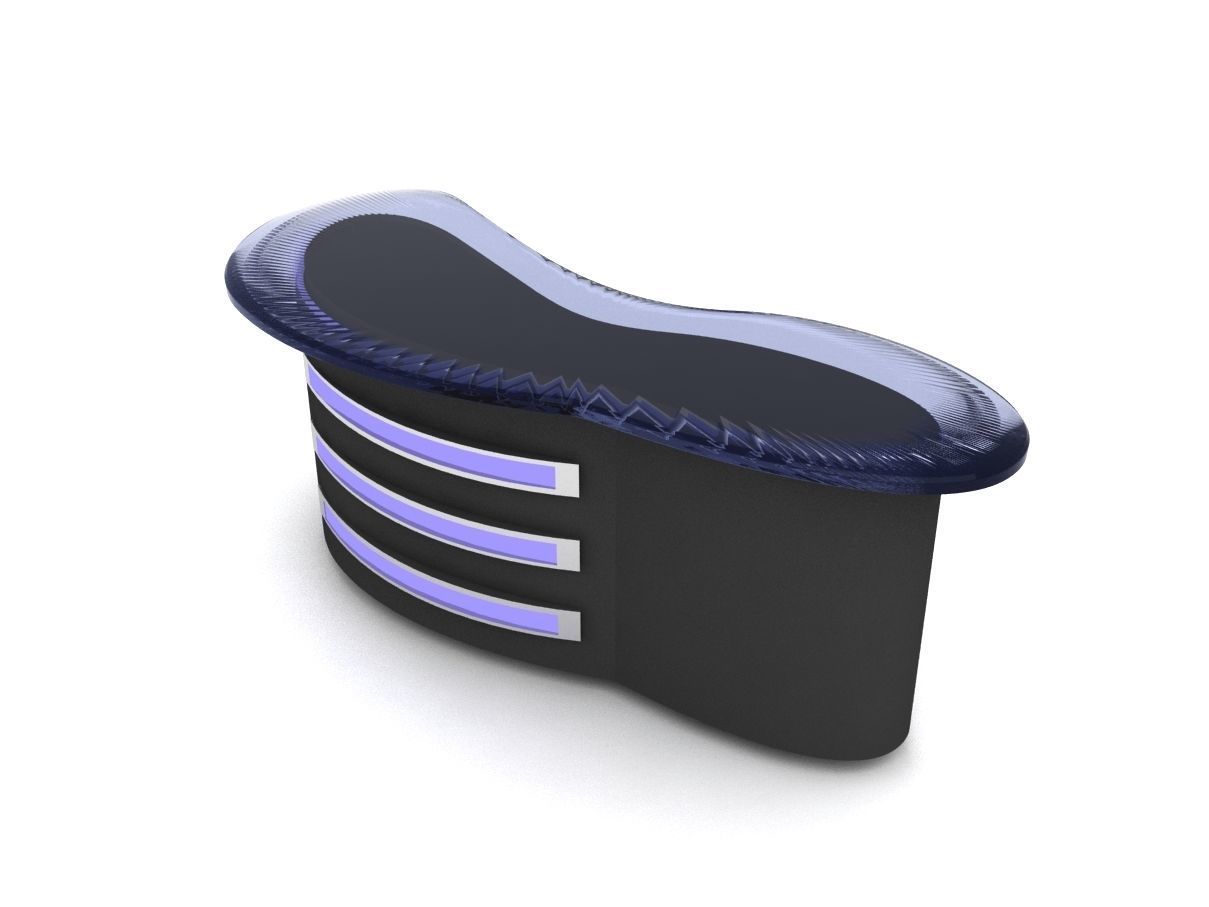 Virtual Tv Studio Desk 3D model_2