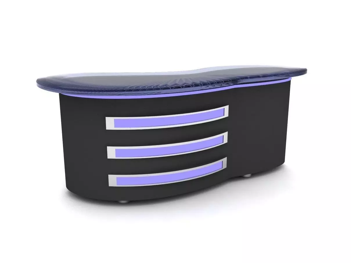 Virtual Tv Studio Desk 3D model_0