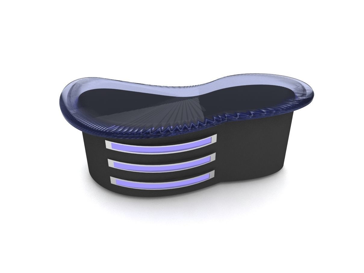 Virtual Tv Studio Desk 3D model_5