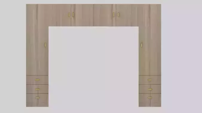 Bedroom surround wardrobe and draws