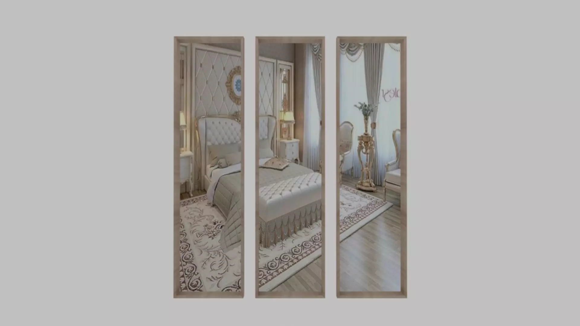 Large wall mirrors Free 3D model