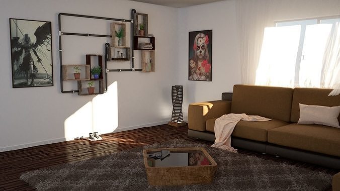 Interior Living Room - 01 3D model