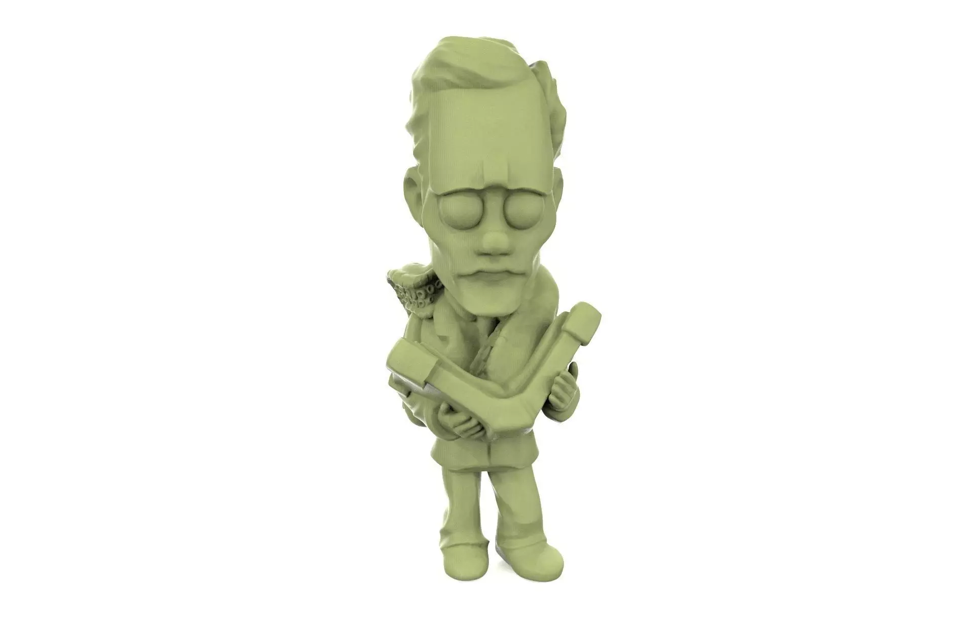 lovecraft figurine with beard 3D print model_0