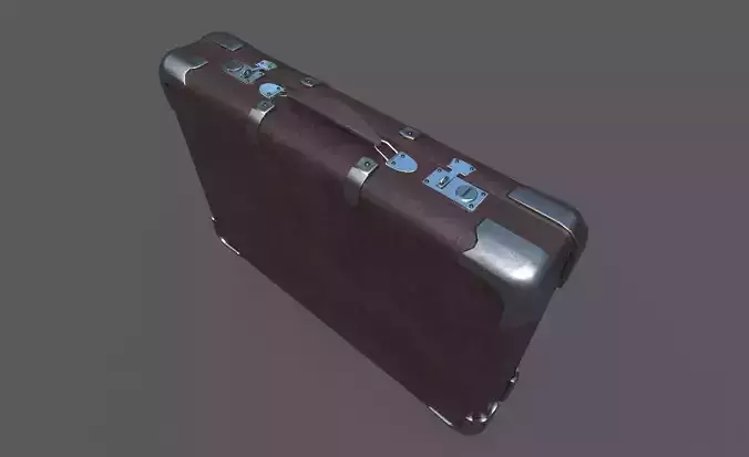 Low Poly Valise 2 suitcase Low-poly 3D model