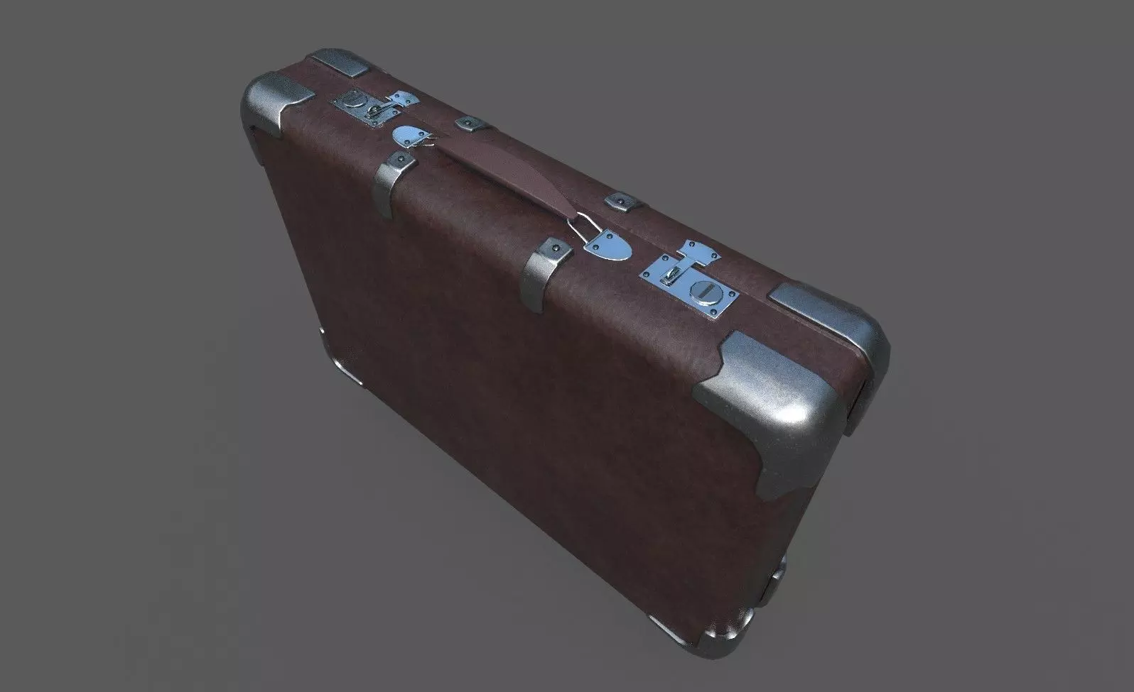 Low Poly Valise 2 suitcase Low-poly 3D model_0