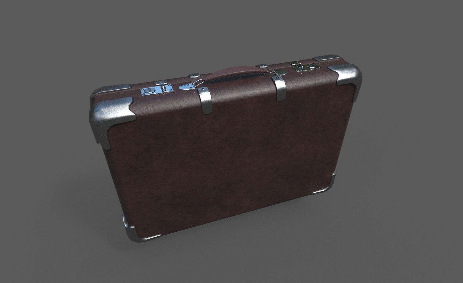 Low Poly Valise 2 suitcase Low-poly 3D model_1