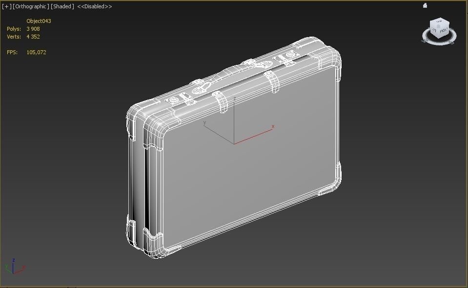 Low Poly Valise 2 suitcase Low-poly 3D model_7