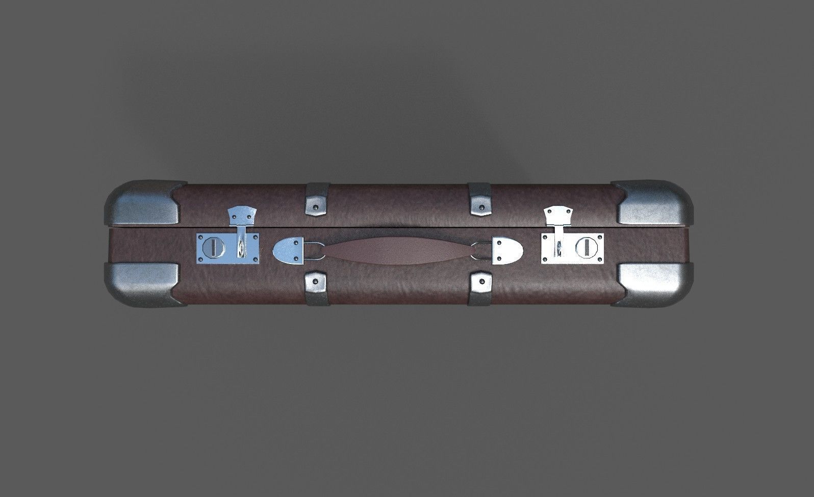 Low Poly Valise 2 suitcase Low-poly 3D model_4