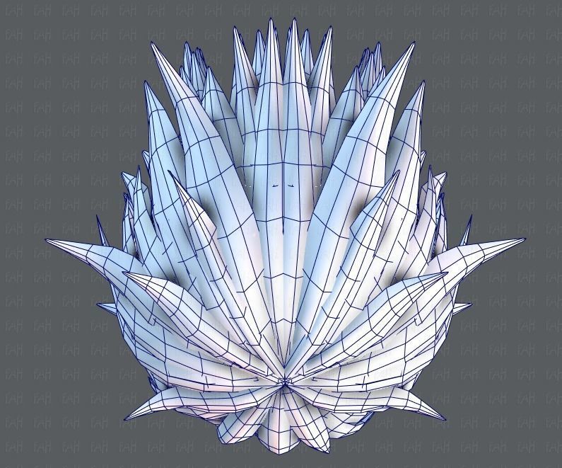 3D Hair style for Man TypeB V01 Low-poly 3D model_36