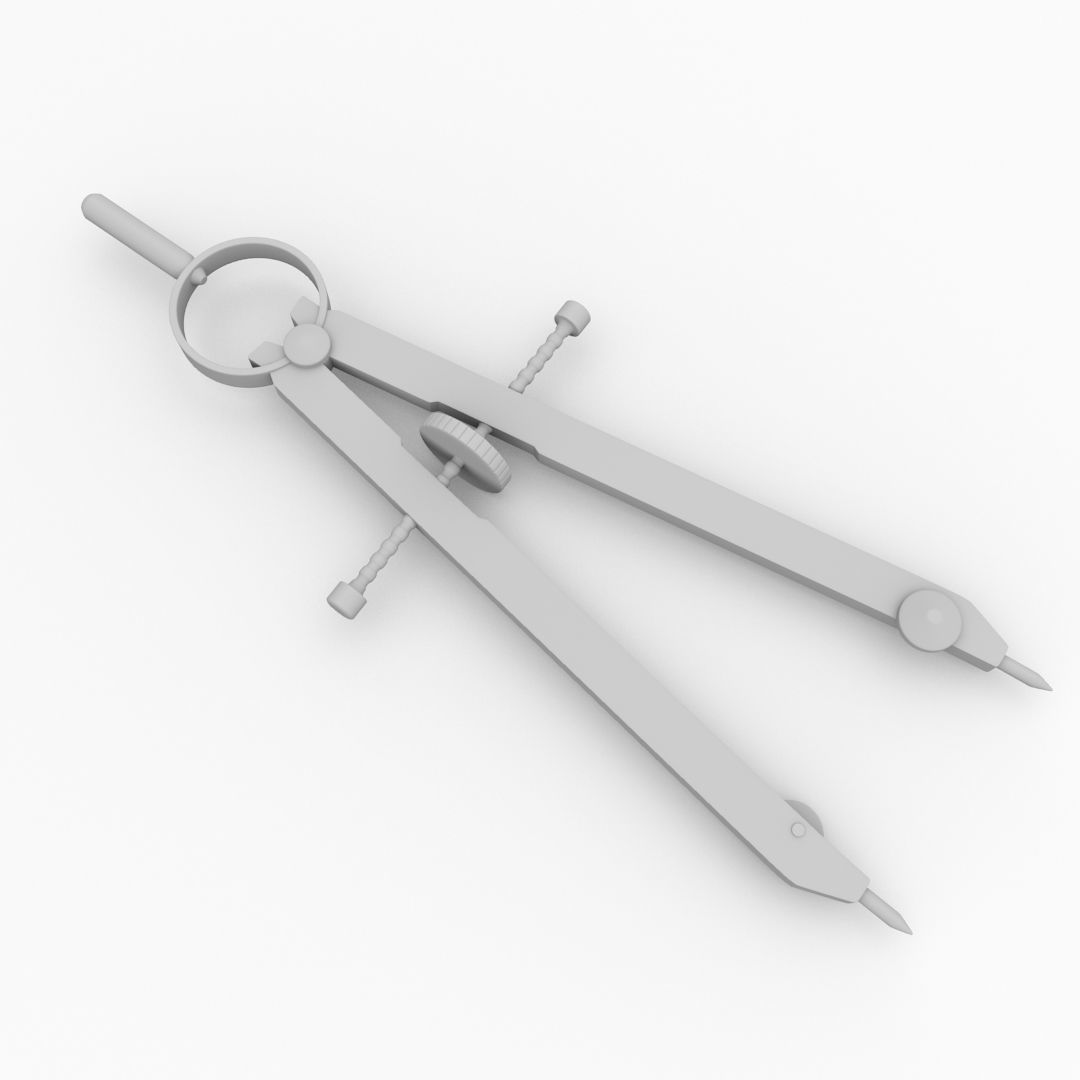 Compasses metal compass 3D model_3