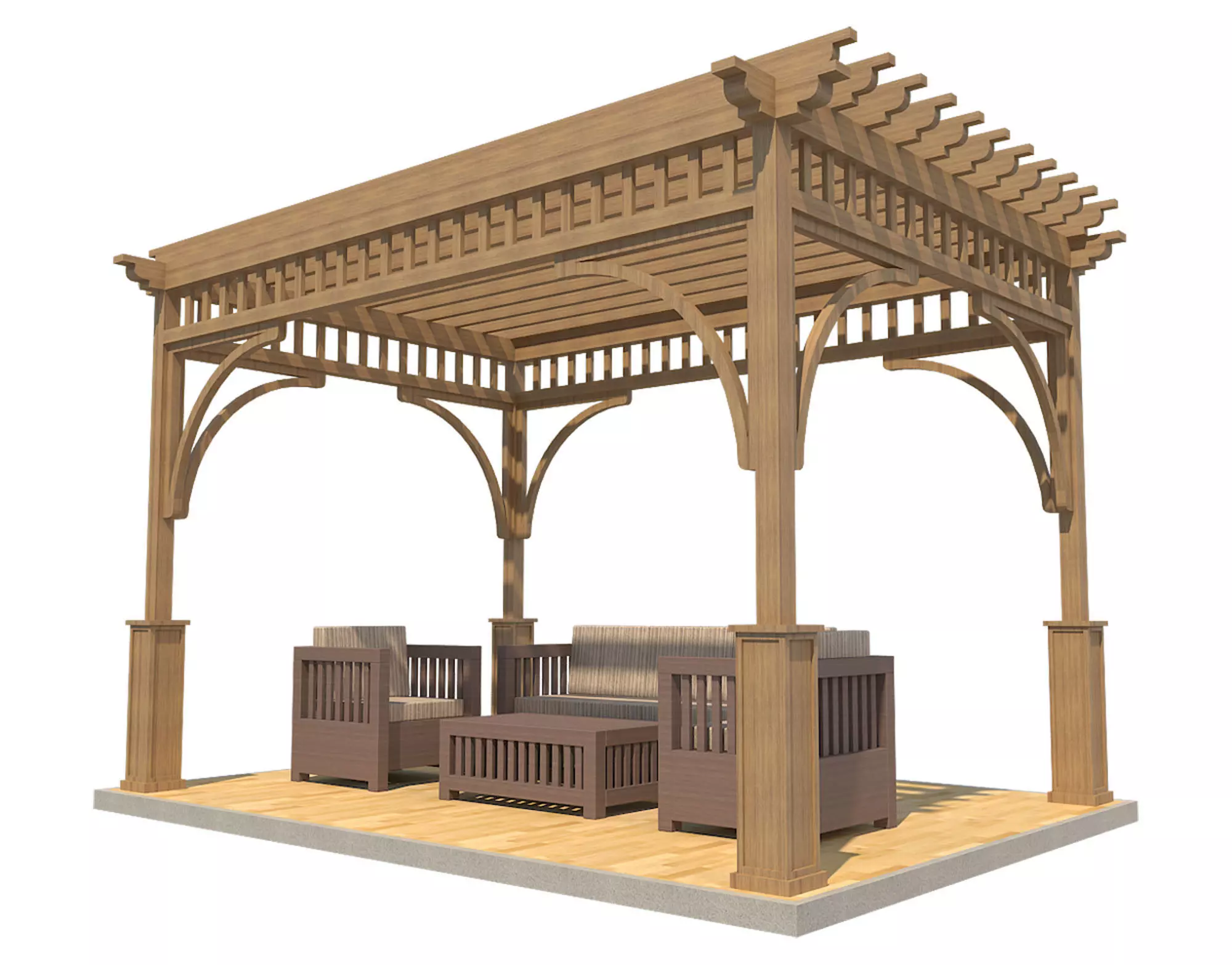Pergola 20 Low-poly 3D model