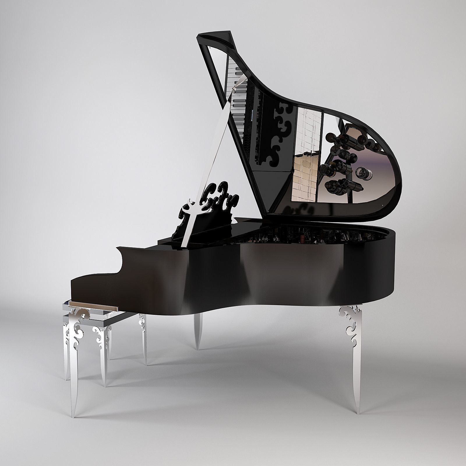 Visionnaire Piano Bar 3D model_1