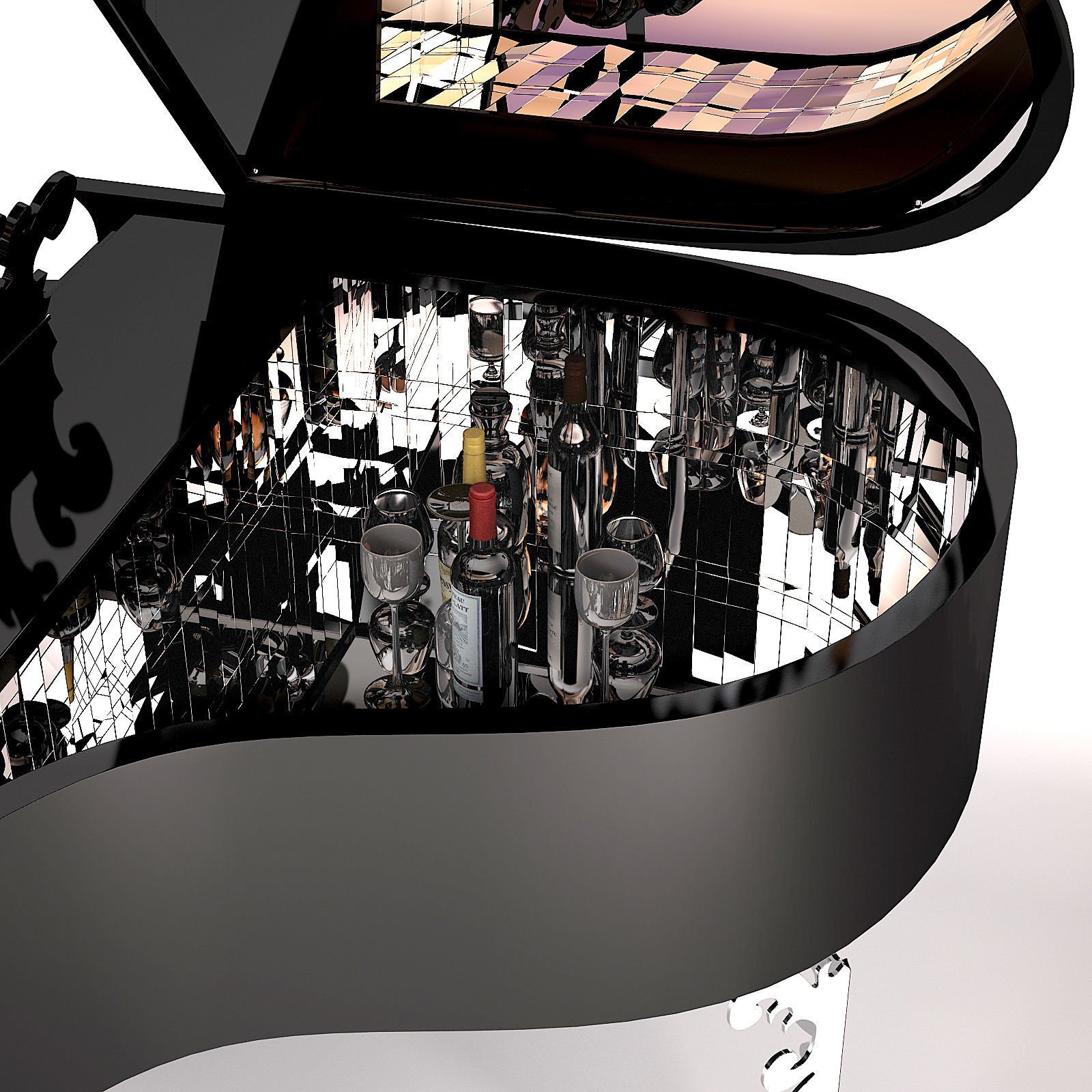 Visionnaire Piano Bar 3D model_2