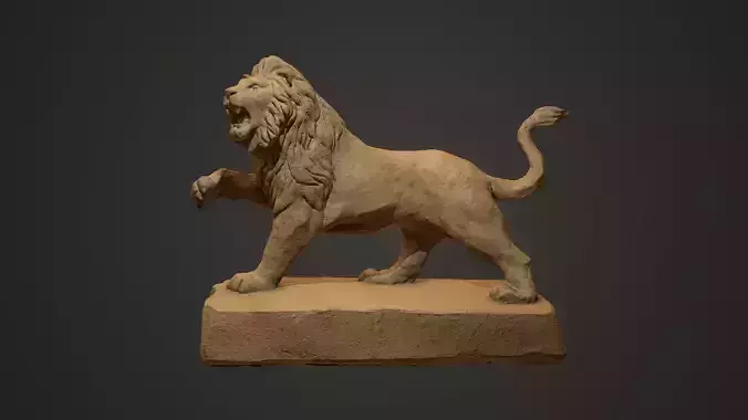 Lion Statue High-poly