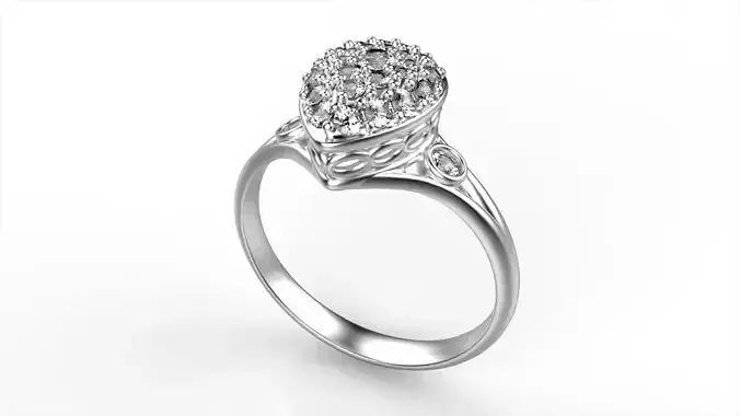 Pear Shaped cluster ring All Size