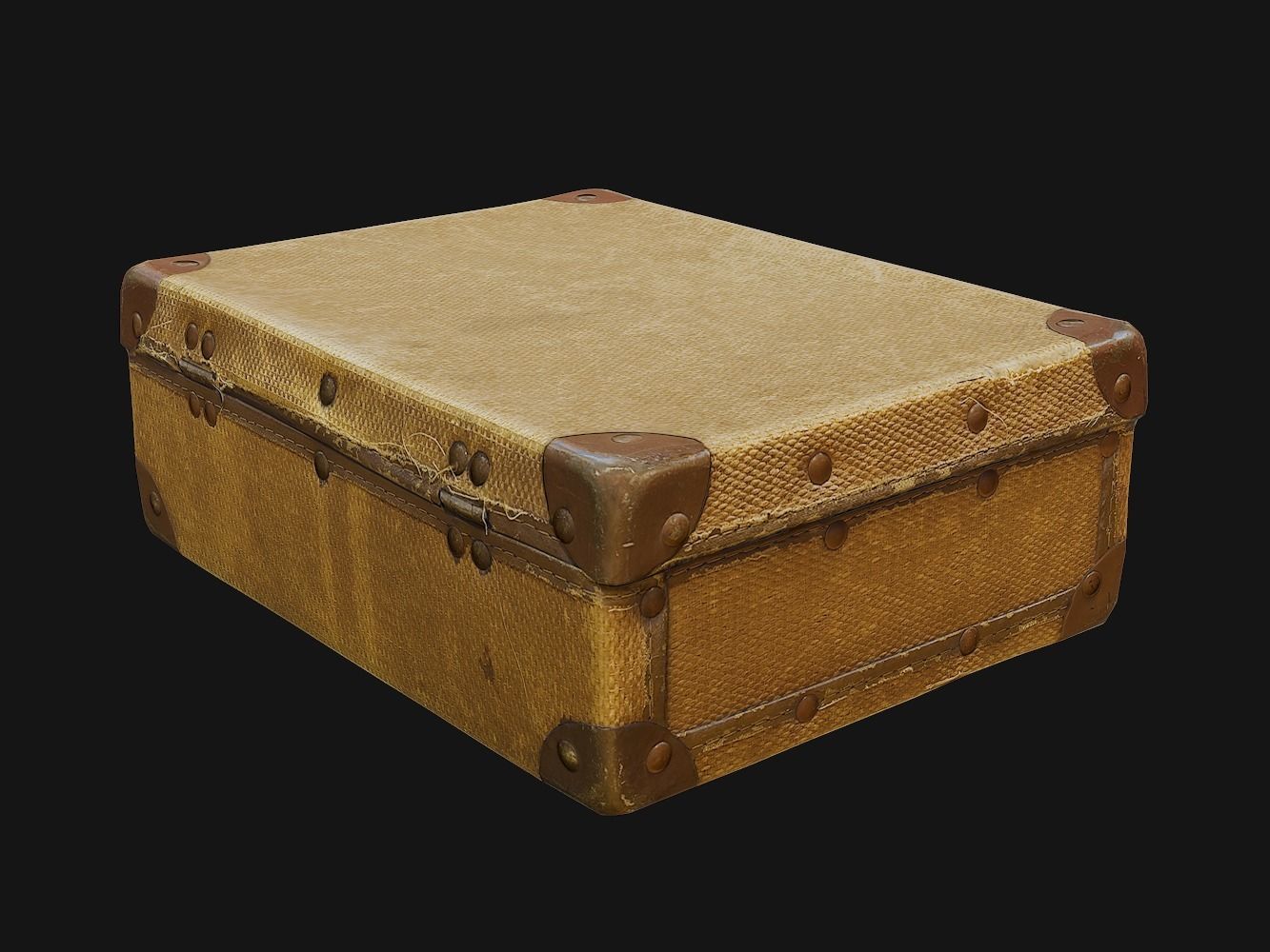 Vintage Suitcase Free low-poly 3D model_5