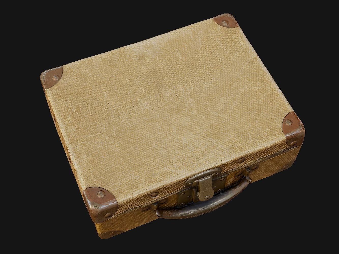Vintage Suitcase Free low-poly 3D model_7